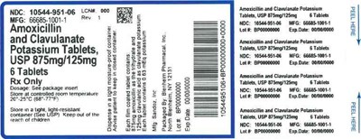 Label 6ct (Label Amoxicillin And Clav Pot Caps 875mg 125mg Bpi(10544 951 06) Sandoz(66685 1001 1) Rev1)